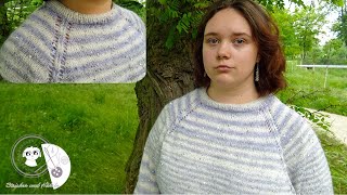 Pullover stricken  RVO stricken  Sternenleuchten  Zunahmen und Körper  Maschenschäfchen [upl. by Ameehs]