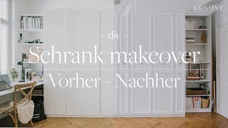 Schrank Makeover mit Stuckleisten Wandkassetten DIY [upl. by Ayaj270]