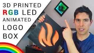 DIY animated RGB logo box  3D print or laserCNC [upl. by Telracs]