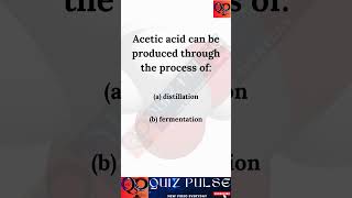 MCQ Acetic acid chemistry [upl. by Sonitnatsok58]