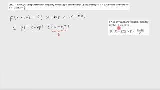 Chebyshev inequality application example 1 [upl. by Luaped]