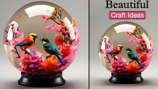 Fake Glass Craft Ideas  Home Decorating Ideas  DIY Birds 😱♥️ [upl. by Nhguavad]