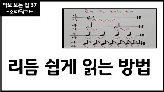 리듬 쉽게 읽는 방법  기초 리듬 읽기  악보보는법  음악이론 [upl. by Linc]