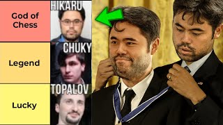 Hikaru Ranks Himself  Ranking the Legends and the GOATs Part 2  Tier Maker Greatest Chess Players [upl. by Marin]