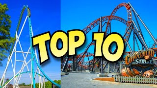 Top 10 BEST Roller Coasters at Carowinds 2024 [upl. by Neumann712]