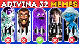 Adivina El Meme Por La Canción😀32 Memes😱Skibidi Toilet🚽Chipi Chipi Merlina🖤Gato Banana😺Pomni🎪Freddy🐻 [upl. by Adrial]