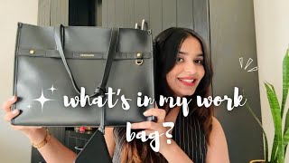 WHAT’S IN MY WORK BAG 2024  Work Essentials 👩🏻‍💻💼 [upl. by Lewert]