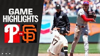 Phillies vs Giants Game Highlights 52924  MLB Highlights [upl. by Acemat23]