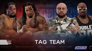 WWE 2K17  The Usos vs The Dudley Boyz Tag Team Match At Wrestlemania 32 [upl. by Hanikas629]