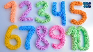 Learn To Count with Squishy Glitter Foam 110Learn To Count with Playdoh 11 to 201 to 20Numbers [upl. by Enohs314]