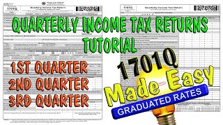 How to FILLOUT 1701Q Quarterly Income Tax Returns [upl. by Enyahs48]