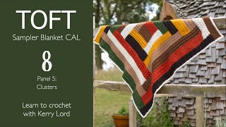 TOFT Sampler Blanket CAL Episode 8 Crochet Clusters [upl. by Wehner]