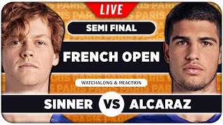 SINNER vs ALCARAZ • French Open 2024 SF • LIVE Tennis Watchalong Stream [upl. by Yared681]