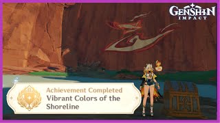 Vibrant Colors of the Shoreline  Hidden Achievement  v52 Guide  Genshin Impact [upl. by Anikram]