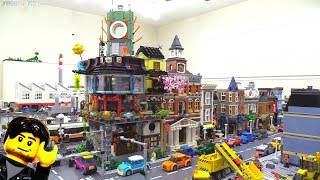 LEGO Ninjago City set amp Modular Buildings together in a city [upl. by Lajes]