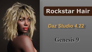 Simulation Quickstart Guide  dForce Rockstar Hair for Genesis 9  Daz Studio 422 [upl. by Atiraj636]