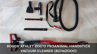 Review BOSCH ATHLET ZOO’O PROANIMAL HANDSTICK VACUUM CLEANER BCH6ZOOO [upl. by Atiuqer]