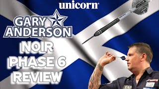 Unicorn Gary Anderson Noir Phase 6 Darts Review [upl. by Bibi]