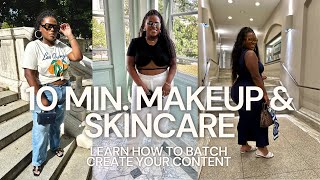 EASY EVERYDAY SKINCARE amp MAKEUP  BATCH CONTENT CREATION TIPS  IVY D HUNT 2024 [upl. by Suoinuj]