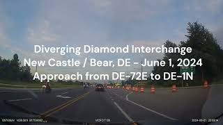 Diverging Diamond Interchange in Bear Delaware [upl. by Radu]