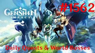 Genshin Impact Walkthrough Part 1562  Daily Quests amp World Bosses 222 No Commentary [upl. by Hashum]