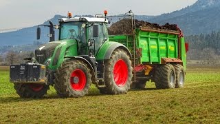 Miststreuen 2016 Fendt 828 VARIO S4  Strautmann Streublitz VS 2004 [upl. by Susana372]