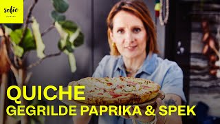 Heerlijke quiche met yoghurt feta gegrilde puntpaprika en spek  Sofie Dumont [upl. by Olecram]