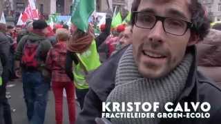 Groen op de nationale betoging [upl. by Eekorehc]