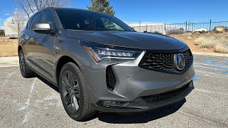 2023 Acura RDX ASpec  Liquid Carbon Metallic  Red Interior  Walkaround [upl. by Iturk249]