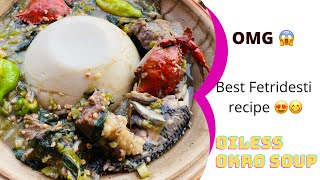 How to make Fetridetsi  Oiless okro soup  Volta style foodstoriesgh okrosoup fetridetsi [upl. by Esnohpla]