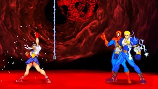 Marvel VS Capcom 2  SakuraSpiderManCaptain Commando  Expert Difficulty Playthrough [upl. by Asirram]