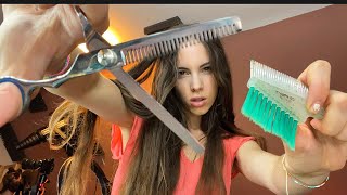 ASMR ✂️ FAST CHAOTIC AGGRESSIVE Haircut ✂️ Spit Painting [upl. by Stanwinn]