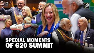 G20 Summit From PM Modi PM Meloni’s laughter to “Aww” moment with Australian PM Special moments [upl. by Yelreveb188]