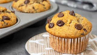 Healthy Oats Banana Muffins  No Refined Sugar or White Flour [upl. by Bittner627]