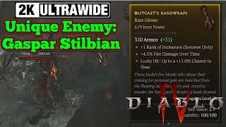 Gaspar Stilbian Veradani Outcast Unique enemy location fight item drop Diablo IV 4 rare loot [upl. by Etnovad]