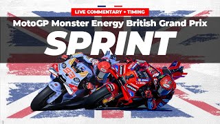 LIVE MotoGP British GP Silverstone Circuit Sprint Race Commentary  Timing [upl. by Enyaj608]