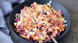 Keto Coleslaw Recipe  No Mayo Vegan Low Carb [upl. by Aihsyla935]