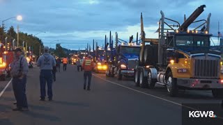 Truckers and loggers head to Salem for rally against HB 2020 [upl. by Kara-Lynn]