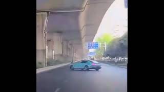 Xiaomi SU7 test car crashes due to wild driving and poor traction control [upl. by Einon10]