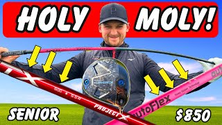 I Put a 850 AUTOFLEX Shaft In The CALLAWAY AI SMOKE DRIVER VS SENIOR SHAFTHOLY MOLY [upl. by Atiraj]