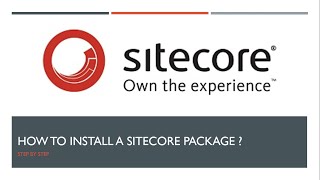 7  How to install sitecore package [upl. by Adiari]