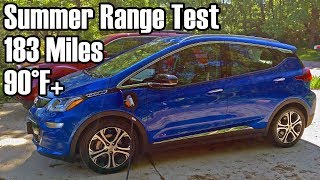 Chevy Bolt EV Summer Range Test [upl. by Yanffit]