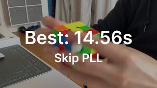 Rubiks cube solved in under 15 seconds  1456s with skip PLL [upl. by Pylle21]