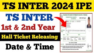 Ts Inter 2024 exam Hall ticket releaseing date amp time  IPE Hall Ticket 2024 [upl. by Nola]