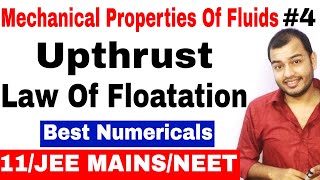 Fluids Mechanics 04  Upthrust and Law Of Floatation for IIT JEE MAINS  JEE ADVANCE  NEET [upl. by Broeder]