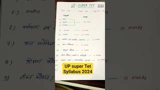 UP SUPER TET syllabus 2024stet aspirants trendingshorts viralvideo [upl. by Wain]