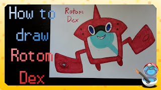 Lets draw Rotom Dex Step by step drawing tutorial 16 [upl. by Bakerman894]