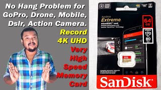 Sandisk Extreme A2 64 GB MicroSD Memory Card  Best memory card for smartphone camera gopro drone [upl. by Nyltyak]