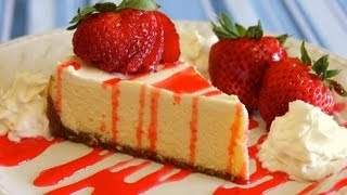 How to Make Easy Creamy Homemade New York Style Cheesecake  No Fuss Recipe  Click for Ingredients [upl. by Notneiuq]