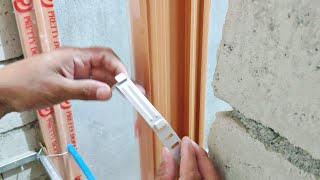 paano magkabit ng hamba  how to install door jamb  plastic door installation  cr pvc door [upl. by Naima]